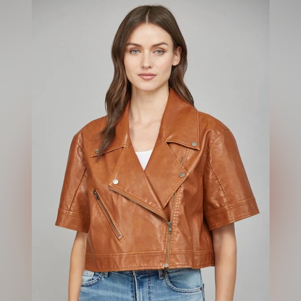 Fate Cognac Leather Jacket